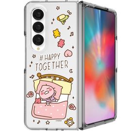 [S2B] Kakao Friends Happy Together Z Fold 4 Transparent Slim Case_ PC material, genuine product, shock protection_ Made in KOREA